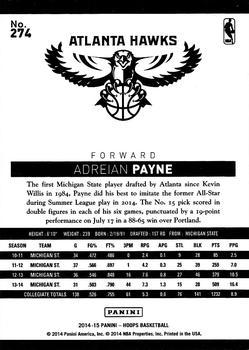 2014-15 Hoops - Blue #274 Adreian Payne Back
