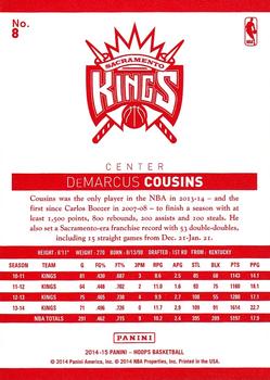 2014-15 Hoops - Red Back #8 DeMarcus Cousins Back
