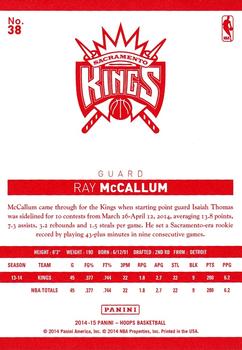 2014-15 Hoops - Red Back #38 Ray McCallum Back