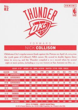 2014-15 Hoops - Red Back #82 Nick Collison Back
