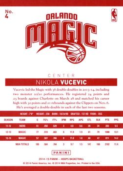 2014-15 Hoops - Red Back #4 Nikola Vucevic Back