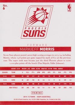 2014-15 Hoops - Red Back #6 Markieff Morris Back