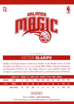 2014-15 Hoops - Red Back #14 Victor Oladipo Back