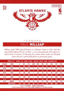 2014-15 Hoops - Red Back #31 Paul Millsap Back
