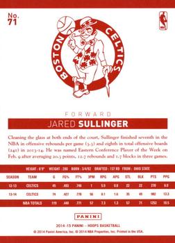 2014-15 Hoops - Red Back #71 Jared Sullinger Back