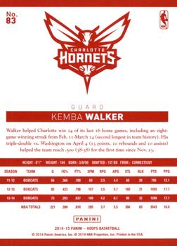 2014-15 Hoops - Red Back #83 Kemba Walker Back