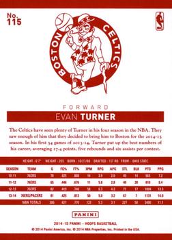 2014-15 Hoops - Red Back #115 Evan Turner Back