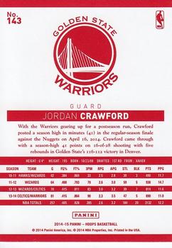 2014-15 Hoops - Red Back #143 Jordan Crawford Back