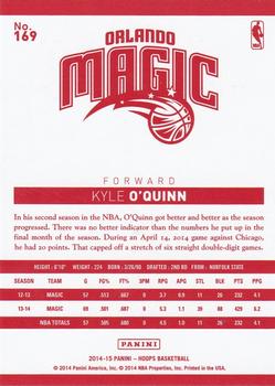 2014-15 Hoops - Red Back #169 Kyle O'Quinn Back