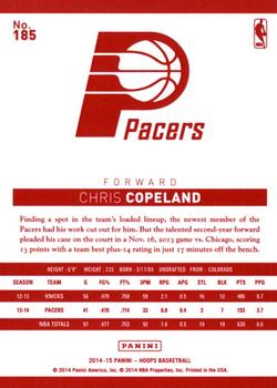 2014-15 Hoops - Red Back #185 Chris Copeland Back