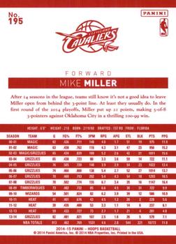 2014-15 Hoops - Red Back #195 Mike Miller Back