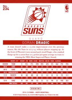 2014-15 Hoops - Red Back #234 Goran Dragic Back