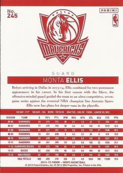 2014-15 Hoops - Red Back #245 Monta Ellis Back