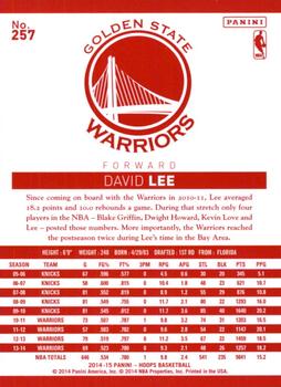 2014-15 Hoops - Red Back #257 David Lee Back