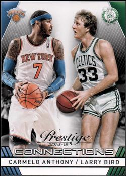 2014-15 Panini Prestige - Connections #20 Larry Bird / Carmelo Anthony Front