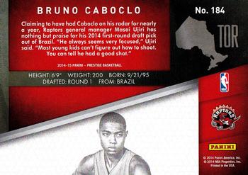 2014-15 Panini Prestige Premium #184 Bruno Caboclo Back
