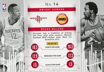 2014-15 Panini Prestige Premium - Connections #14 Moses Malone / Dwight Howard Back