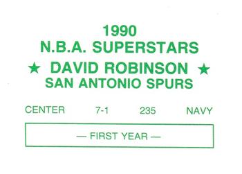 1990 N.B.A. Superstars (Green Back) (unlicensed) #NNO David Robinson Back