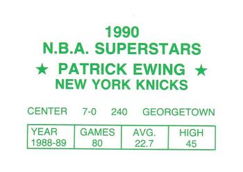 1990 N.B.A. Superstars (Green Back) (unlicensed) #NNO Patrick Ewing Back