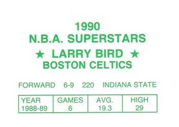 1990 N.B.A. Superstars (Green Back) (unlicensed) #NNO Larry Bird Back