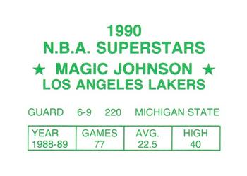 1990 N.B.A. Superstars (Green Back) (unlicensed) #NNO Magic Johnson Back
