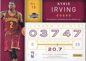 2014-15 Panini Prestige Premium - Stars of the NBA #13 Kyrie Irving Back