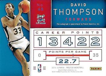 2014-15 Panini Prestige Premium - Stars of the NBA #45 David Thompson Back