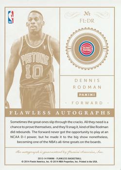 2013-14 Panini Flawless - Autographs #FL-DR Dennis Rodman Back