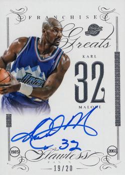 2013-14 Panini Flawless - Franchise Greats Autographs #FG-KM Karl Malone Front