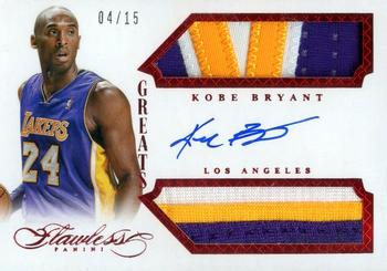 2013-14 Panini Flawless - Greats Dual Memorabilia Autographs Ruby #GR-KB Kobe Bryant Front