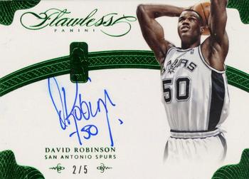 2013-14 Panini Flawless - NBA Signatures Emerald #NB-DR David Robinson Front