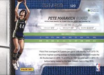 2009-10 Panini Absolute Memorabilia #120 Pete Maravich  Back