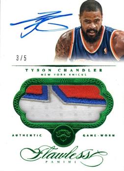 2013-14 Panini Flawless - Patch Autographs Emerald #PA-TC Tyson Chandler Front