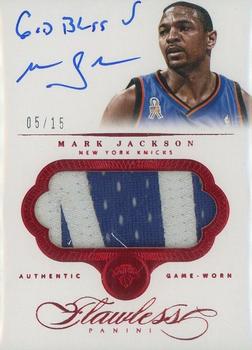 2013-14 Panini Flawless - Patch Autographs Ruby #PA-MA Mark Jackson Front