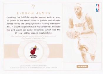 2013-14 Panini Flawless - Patches #2 LeBron James Back