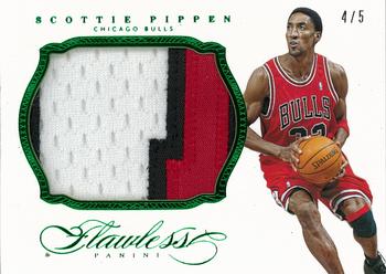 2013-14 Panini Flawless - Patches Emerald #71 Scottie Pippen Front