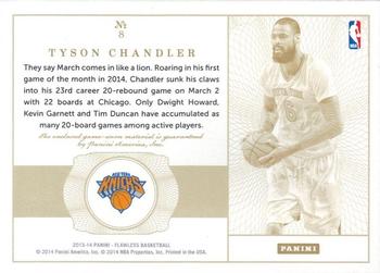 2013-14 Panini Flawless - Patches Platinum #8 Tyson Chandler Back