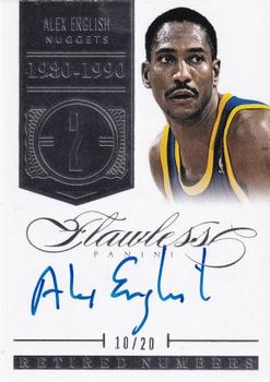 2013-14 Panini Flawless - Retired Numbers Autographs #RN-AE Alex English Front