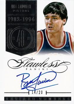 2013-14 Panini Flawless - Retired Numbers Autographs #RN-BI Bill Laimbeer Front