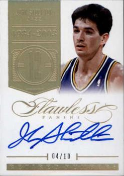 2013-14 Panini Flawless - Retired Numbers Autographs Gold #RN-JS John Stockton Front