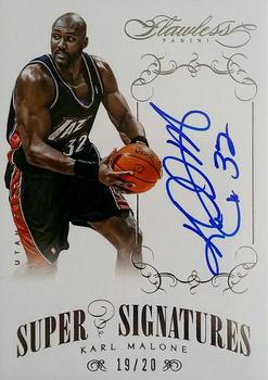 2013-14 Panini Flawless - Super Signatures #SS-KM Karl Malone Front