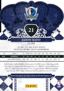 2009-10 Panini Crown Royale #21 Jason Kidd Back
