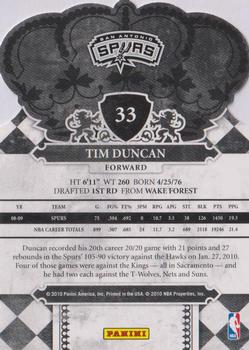 2009-10 Panini Crown Royale #33 Tim Duncan Back
