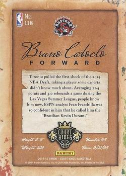 2014-15 Panini Court Kings #118 Bruno Caboclo Back