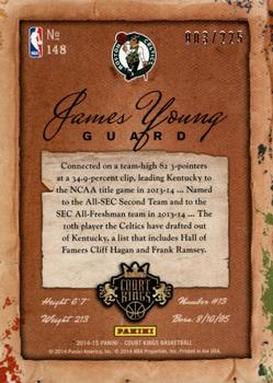 2014-15 Panini Court Kings #148 James Young Back
