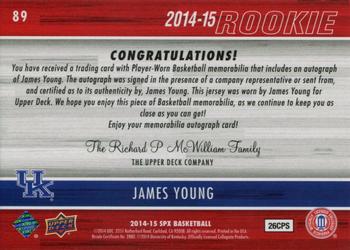 2014-15 SPx #89 James Young Back