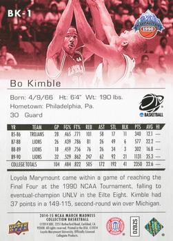 2014-15 Upper Deck NCAA March Madness #BK-1 Bo Kimble Back