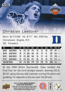 2014-15 Upper Deck NCAA March Madness #CL-5 Christian Laettner Back