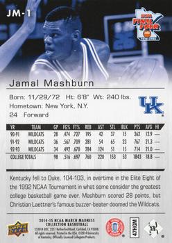 2014-15 Upper Deck NCAA March Madness #JM-1 Jamal Mashburn Back
