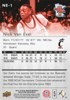 2014-15 Upper Deck NCAA March Madness #NE-1 Nick Van Exel Back